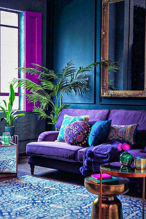 Colorful and purple living room design ideas in This Year - Evelyn's ...